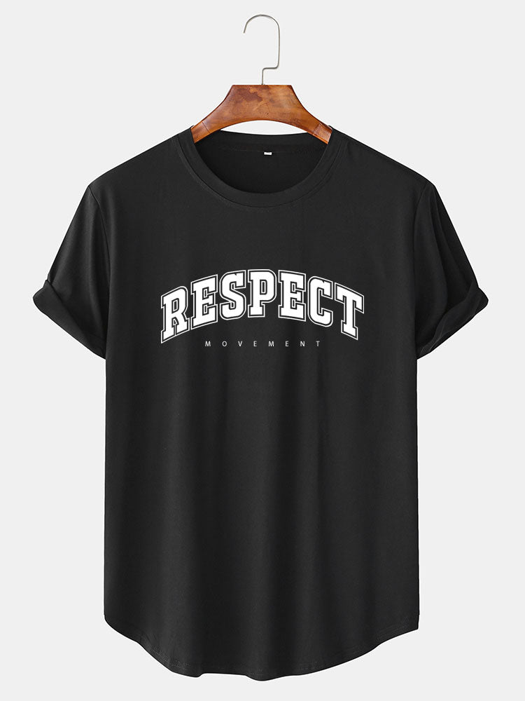 Respect Slogan Print T-Shirt