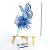 Blue Butterfly Flower-Paint by Numbers Acrylic Painting 40*40CM