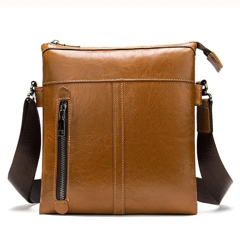 Mens Classic Mulitipurpose Crossbody Bags Leather Shoulder Packs