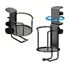 2 in 1 Clamp On Desk Cup Holder with Headphone Hanger Anti-Spill Table Cup Hook Easy To Install for Coffee Mups Water Bottles Headphones
