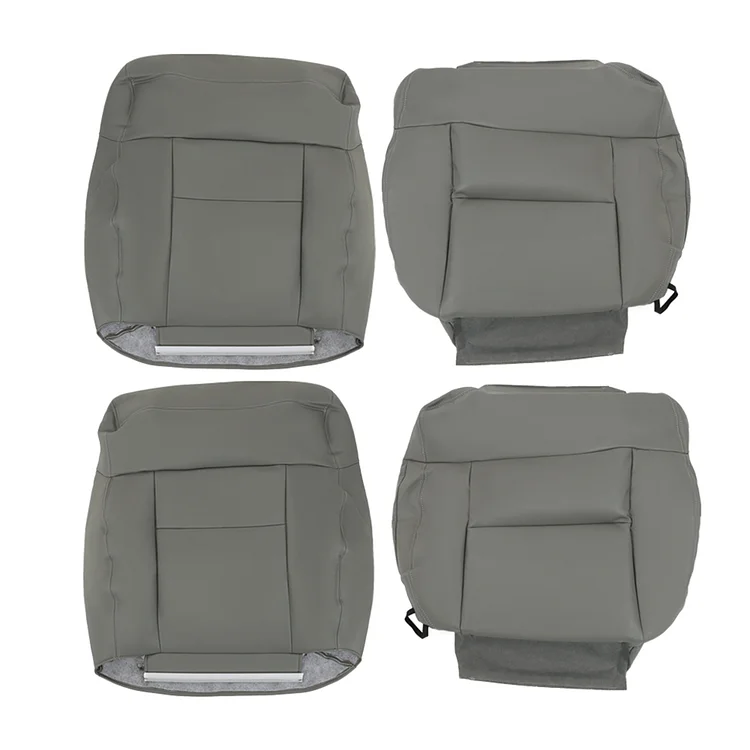 SEBLAFF 4Pcs Front Gray Seat Cover Bottom and Lean Back Driver Passenge Replacement for 2004-2008 F150