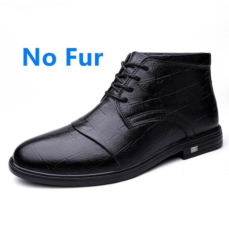Damulin Brand Men's Business Boots Genuine Leather Bottom Outsole Casual Shoes Handmade Ankle Wedding Luxury Boots Men Warm Winter Shoes
