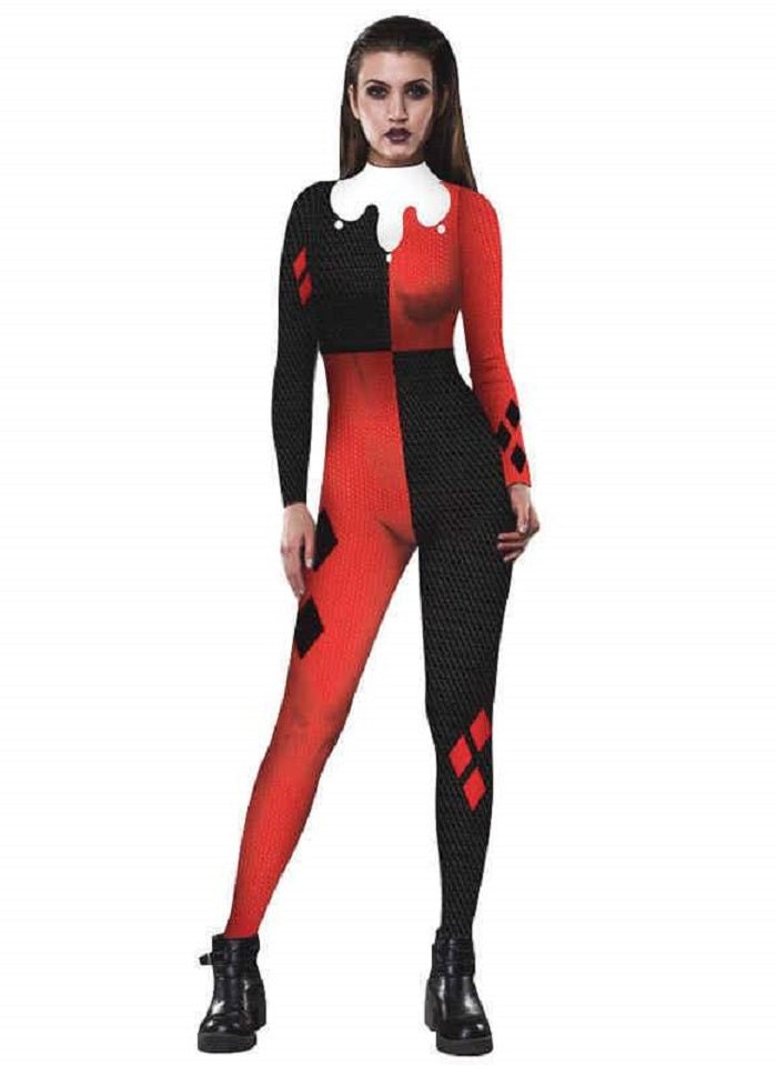 Suicide Squad Harley Quinn Bodysuit Halloween Costume-elleschic