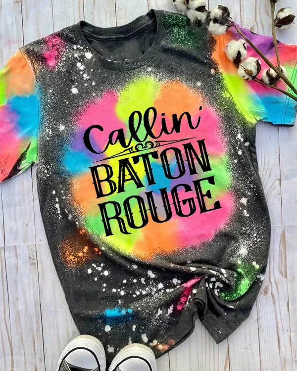 Callin' Baton Rouge Bleached T-Shirt