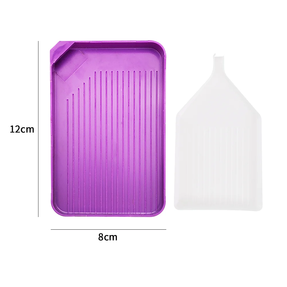 Diamonds Painting Tray Handmade Purple Funnel Plate Single Tool Accessories