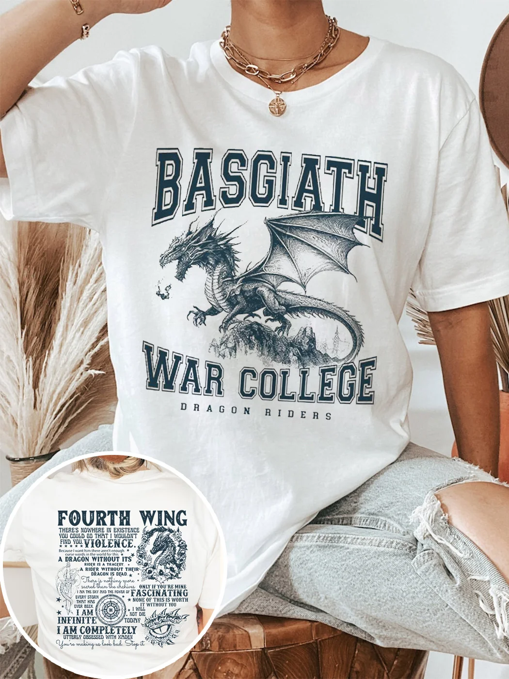 Basgiath War College Patten Shirt / DarkAcademias /Darkacademias