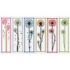 6pcs Dandelion Wish 11 CT DIY Stamped Cross Stitch Bookmark Kit with Instruction Cross Stitch Kits Bookmarks for Book Lovers Reader Writers Gift 47x28cm