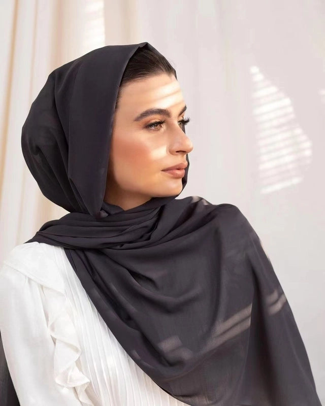 Unisex Basic Minimalist Solid Color Polyester Kerchief