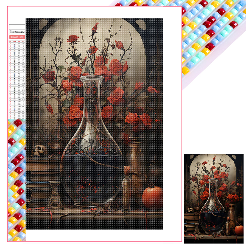 Rose Potion 40*60cm(picture) full square drill diamond painting