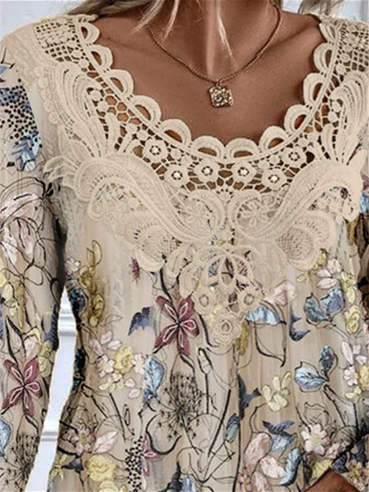 Women Half Sleeve V-neck Solid Color Dress