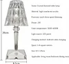  Bedside Lamp Design Transparent Touch Style Crystal Diamonds And Multicoloured LEDs Wireless