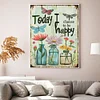 Flowers Calligraphy-14CT Stamped Cross Stitch 30*40cm/11.81*15.75in