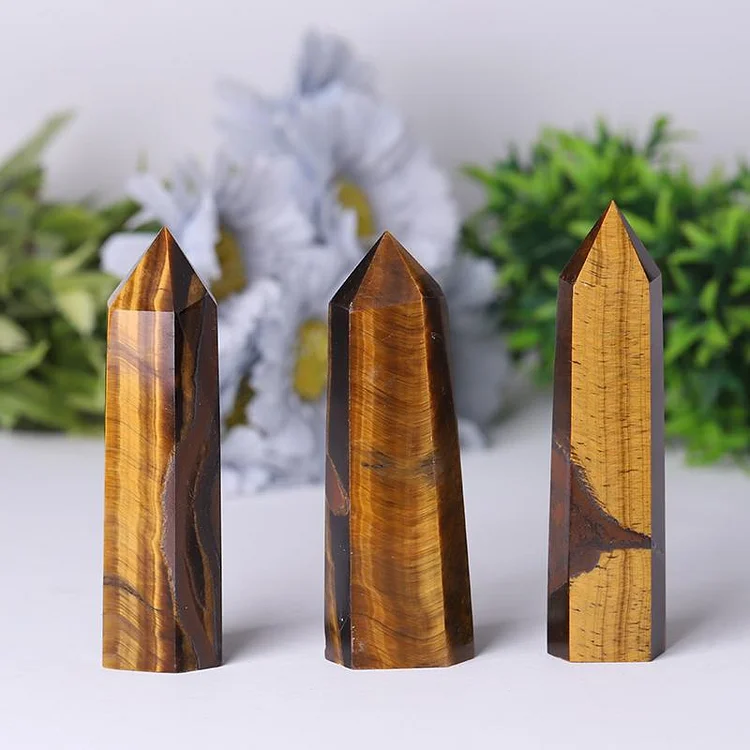Tiger Eye Towers Points Bulk For Decoration