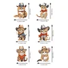 6Pcs Diamond Painting Western Kitten Fridge Magnet for DIY Art Crafts