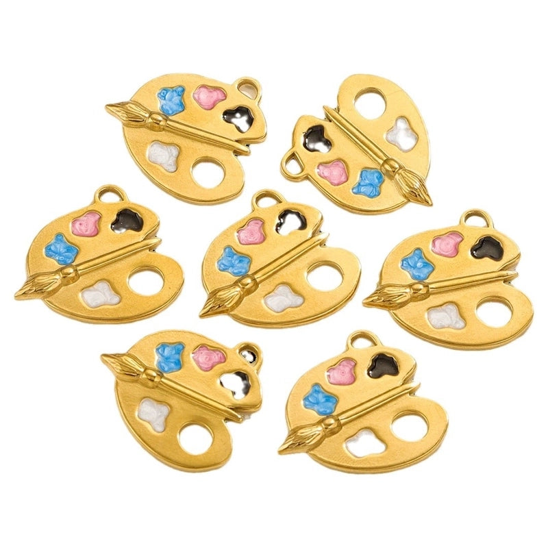 1 Piece 304 Stainless Steel Drawing Board Pendant Jewelry Accessories