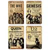 4PCS Band - Vintage Metal Signs Set - 20*30cm