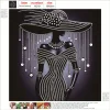 Elegante Dame - speziell geformte Diamond Painting - 30*30cm