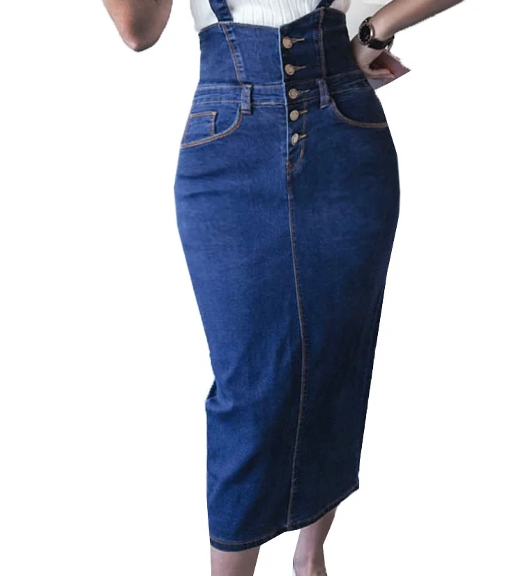 Denim Skirts Womens 2022 New Bodycon Saia Midi Plus Size S~3XL Jupe Femme Elastic Faldas Mujer Slim Ladies Jeans Pencil Skirt