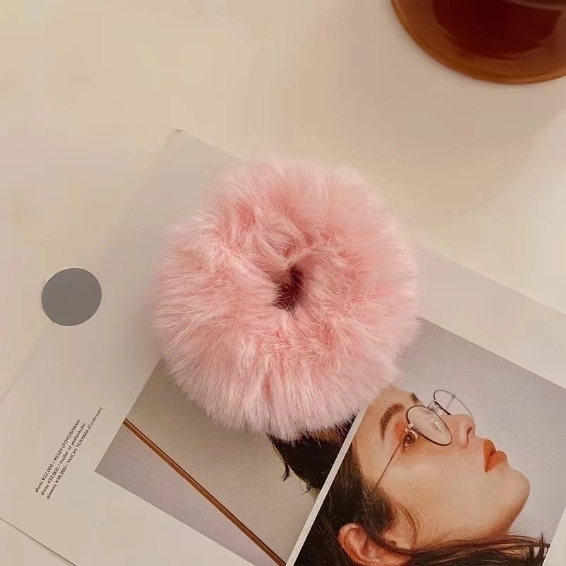 Autumn And Winter Plush Candy Color Hair Ring Women’s Soft Waxy Hair Rope Girl’s Head Rope Hair Strap Sweet Hair Accessories