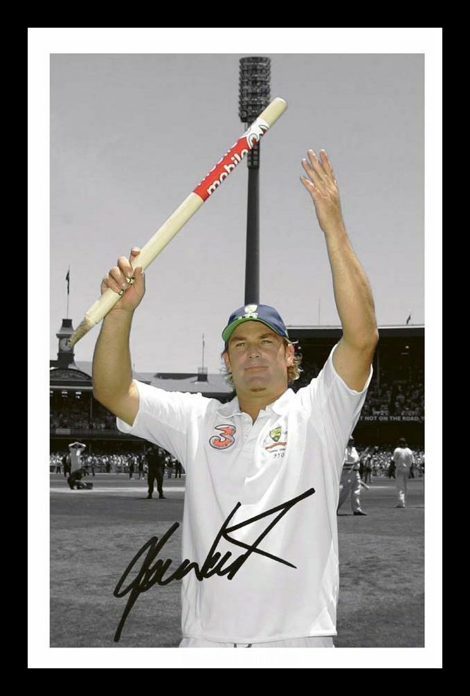 Shane Warne Autograph Signed & Framed Photo Poster painting