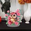 Rose et hibou-bricolage ornement