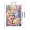 Watercolor Flowers-11CT Stamped Cross Stitch 40*60cm/15.75*23.62in (Big Size)