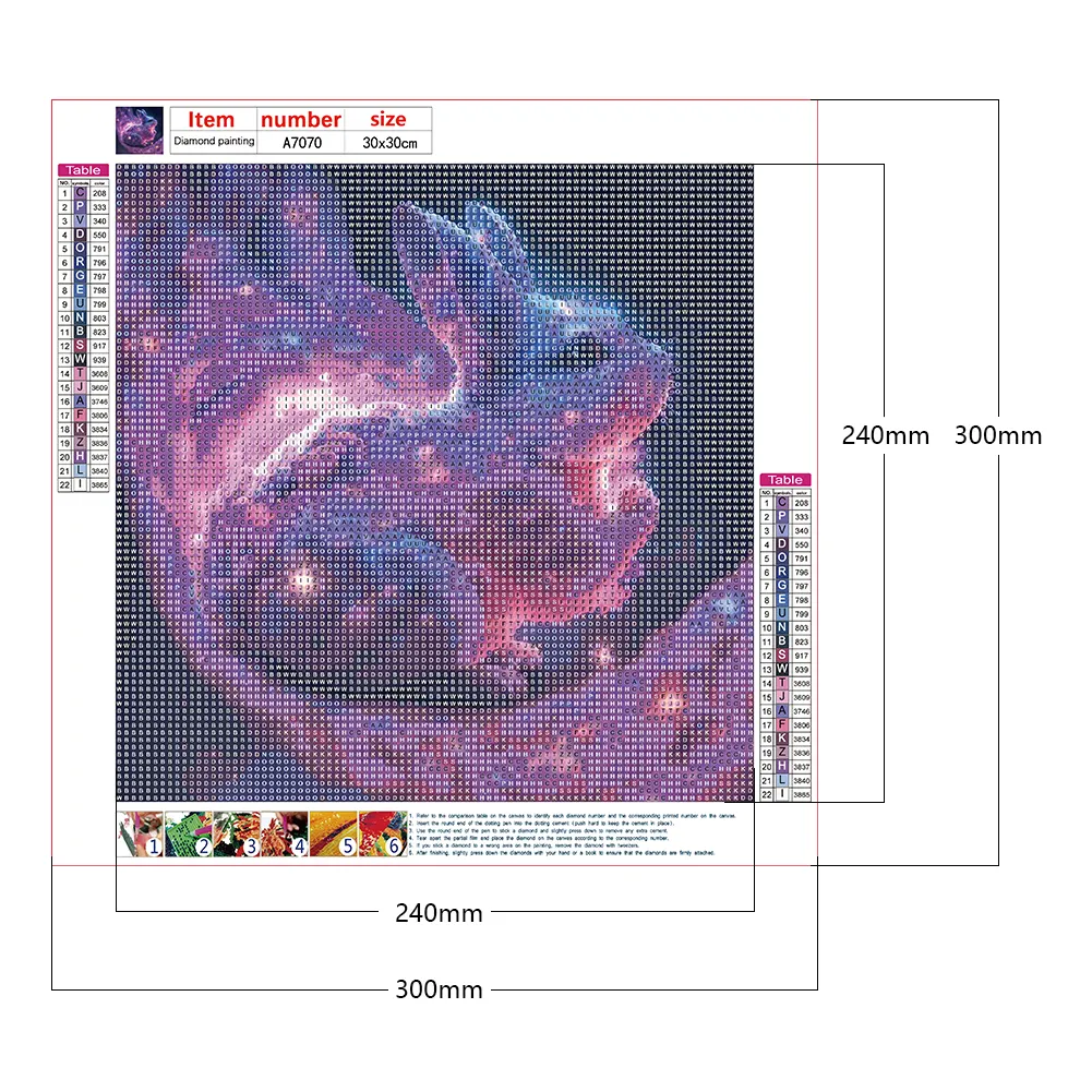Full Round Diamond Painting 30*30cm - Praying Nebula Rabbit