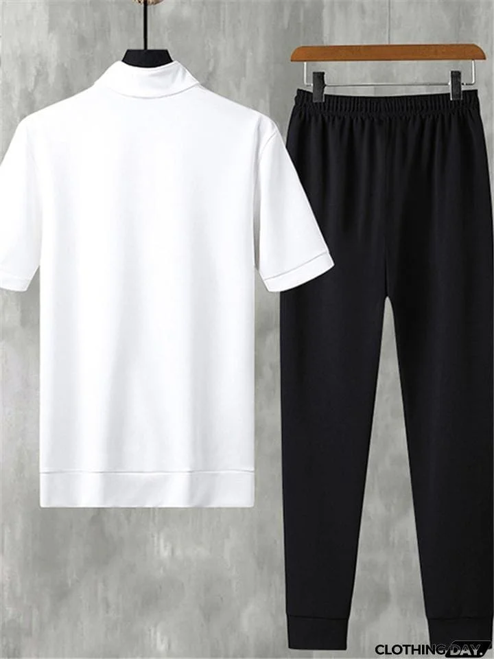 Men's Loose Breathable Short Sleeved Running Sets