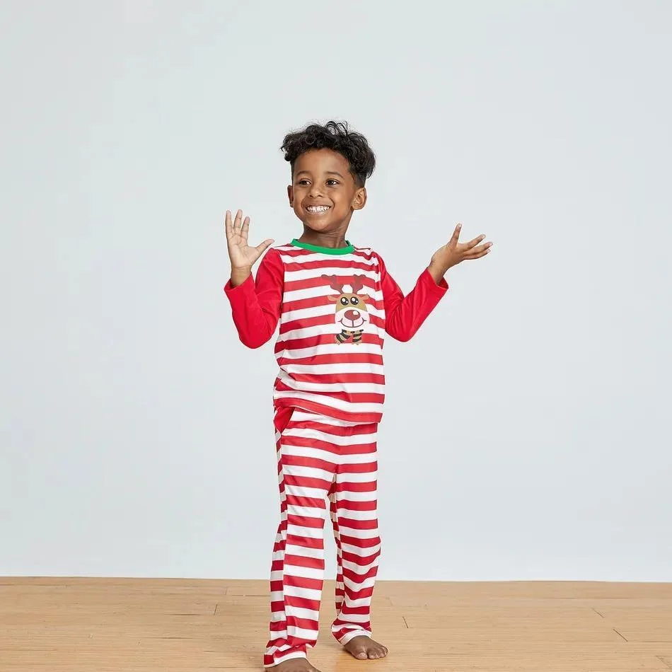 Christmas Deer Family Matching Pajamas Sets (Flame Resistant)