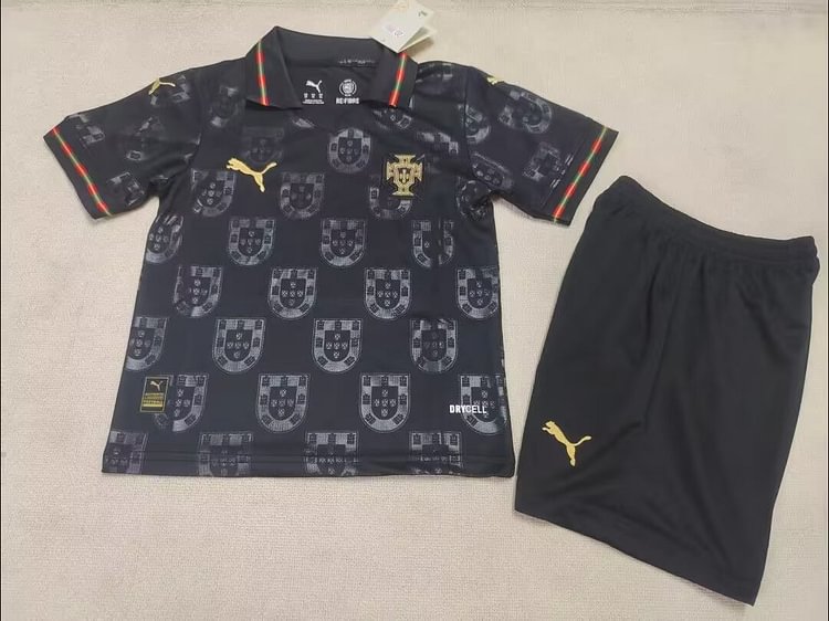 2025-26 Portugal Black Special Edition Jersey - Adults & Children's Set