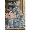 Porcelain Camellia-11CT Stamped Cross Stitch 50*70cm/19.69*27.56in(Big Size)