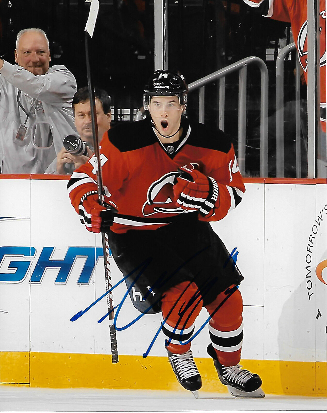 New Jersey Devils Adam Henrique Signed Autographed 8x10 NHL Photo Poster painting COA BB