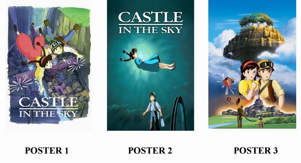 CASTLE IN THE SKY - ANIME - 3 Photo Poster painting POSTERS - PRINTS - INSERTS FOR FRAMING