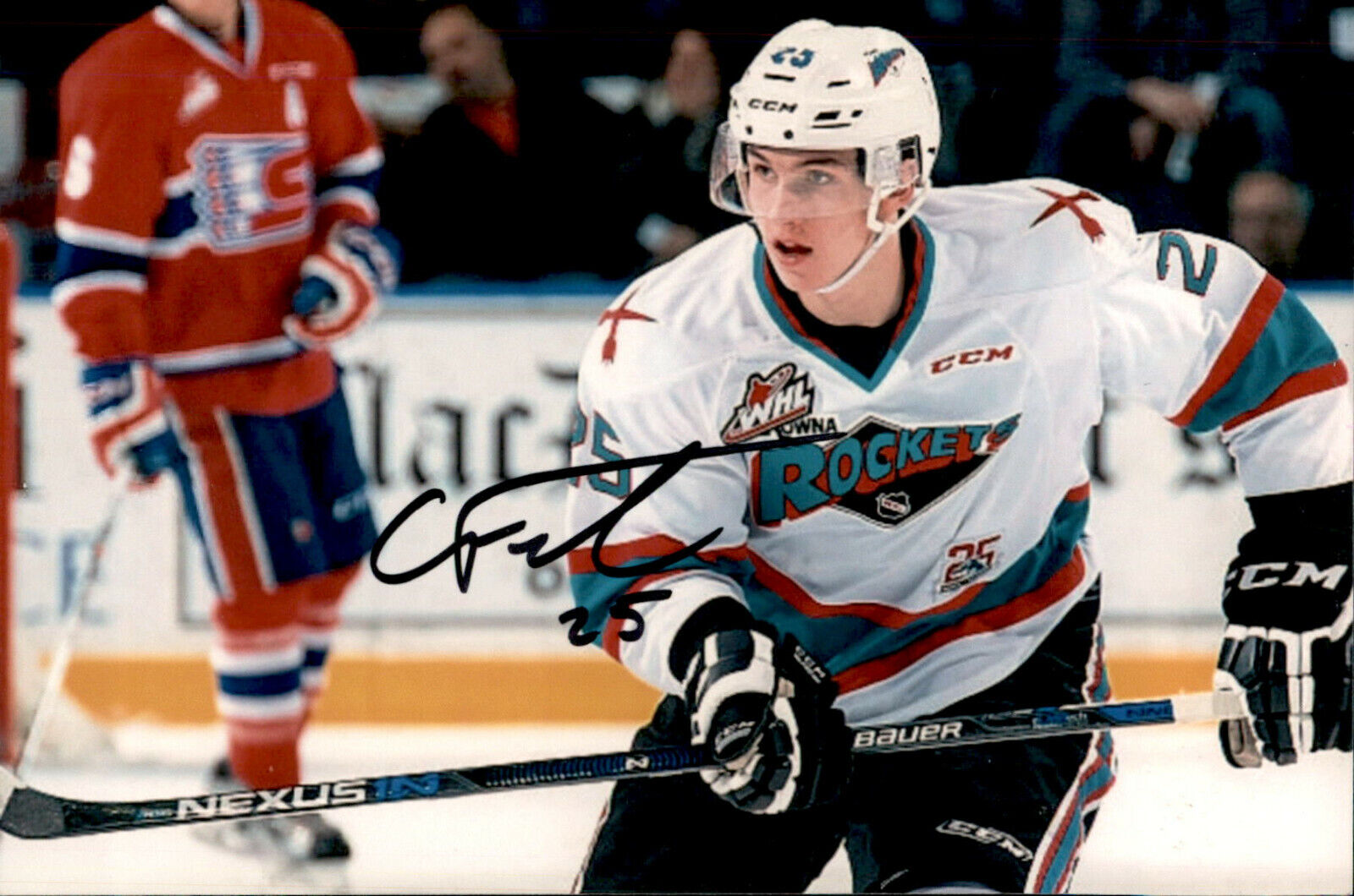 Cal Calan Foote SIGNED auto 4x6 Photo Poster painting KELOWNA ROCKETS / TAMPA BAY LIGHTNING #2