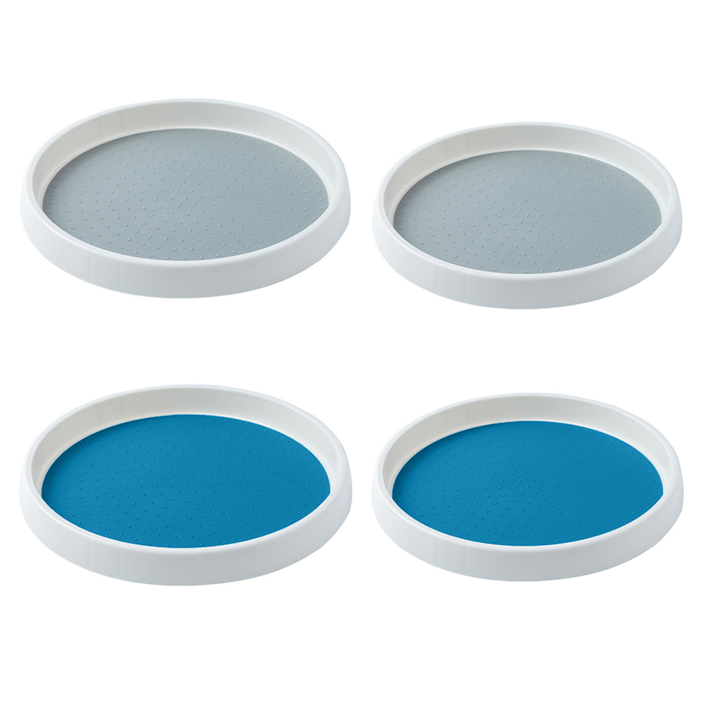 

360 Rotation Round Spice Storage Rack Tray Turntable Condiment Jar Holder, 501 Original