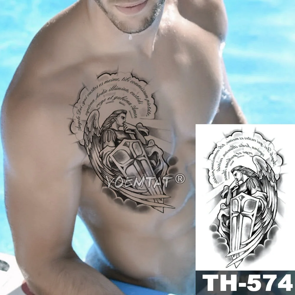 Hero Gladiator Warrior Waterproof Temporary Tattoo Sticker Spartan Tatto Crusader Knights Body Art Arm Fake Tatoo Men Women