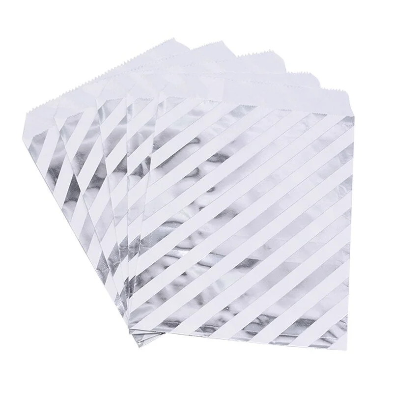 25Pcs Paper Bags Candy Gift Bag Food Packaging Christmas Wedding Favor Baby Shower Rose Gold Birthday Party Decoration Treat Bag