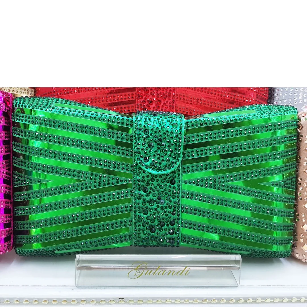 Rose Red Cheaper Crystal Clutch Bags Women Purse Green Purple Gold Silver Wedding Evening Bags Handbags Day Clutches