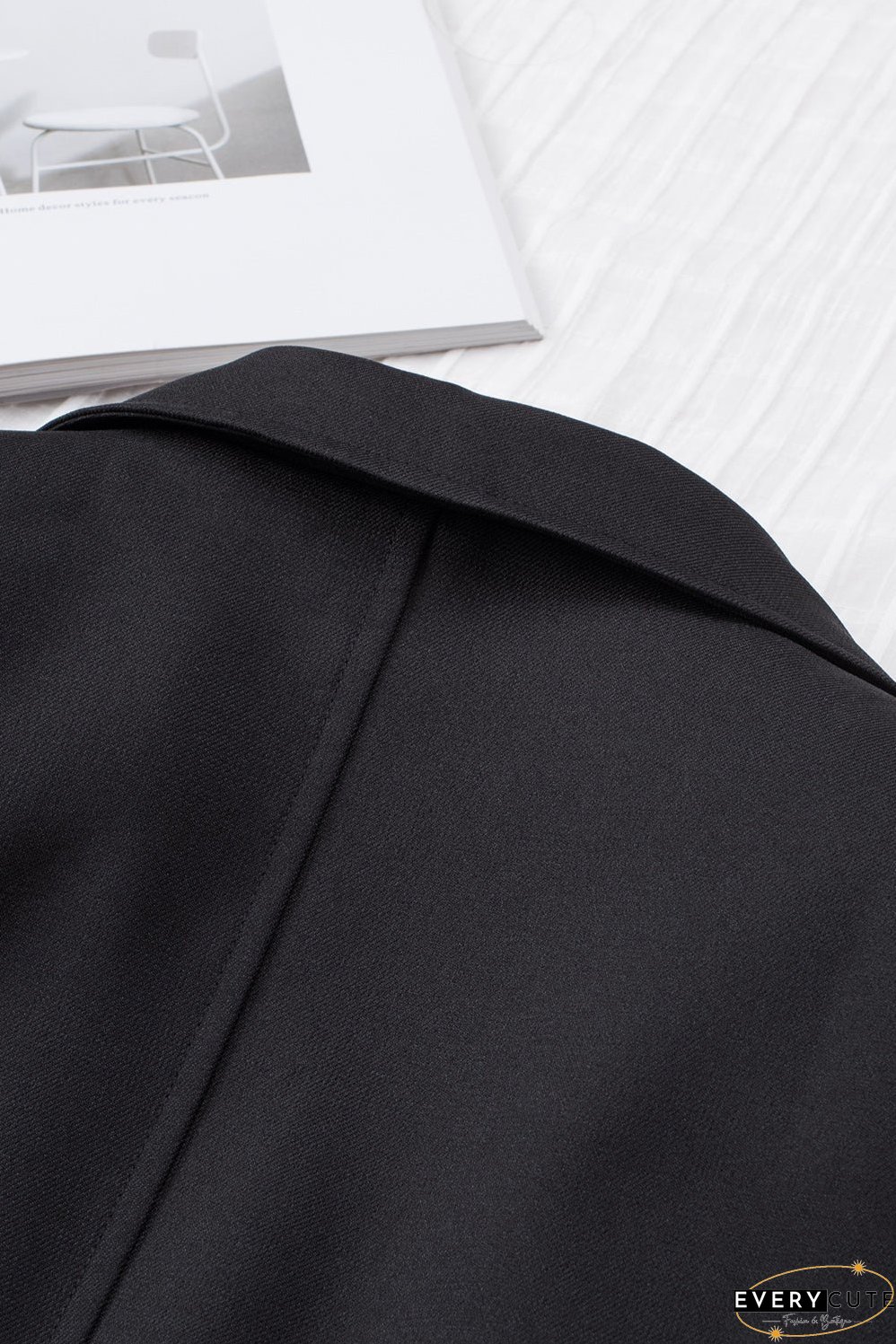 Solid Color Long Sleeve Blazer