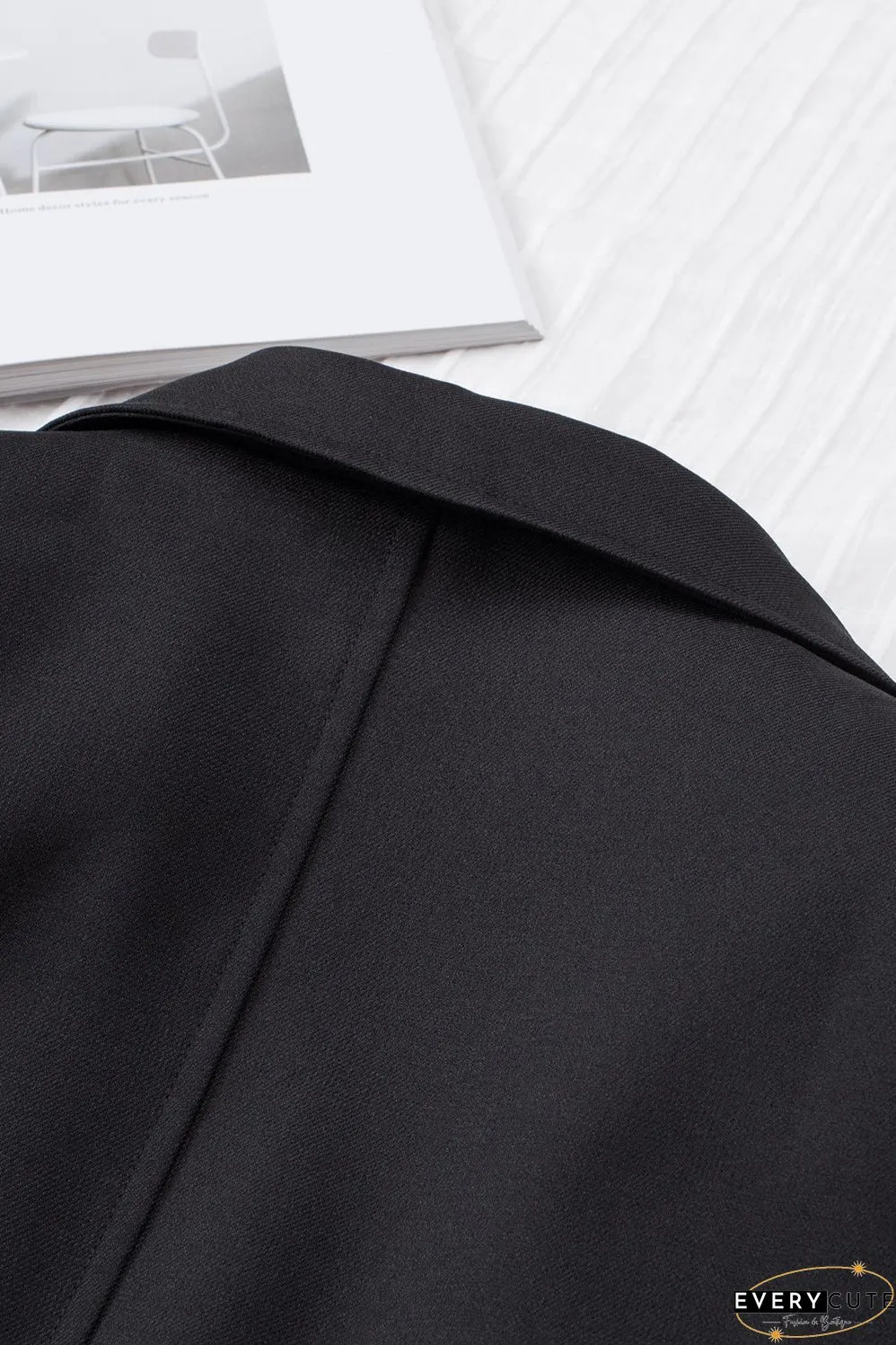 Solid Color Long Sleeve Blazer