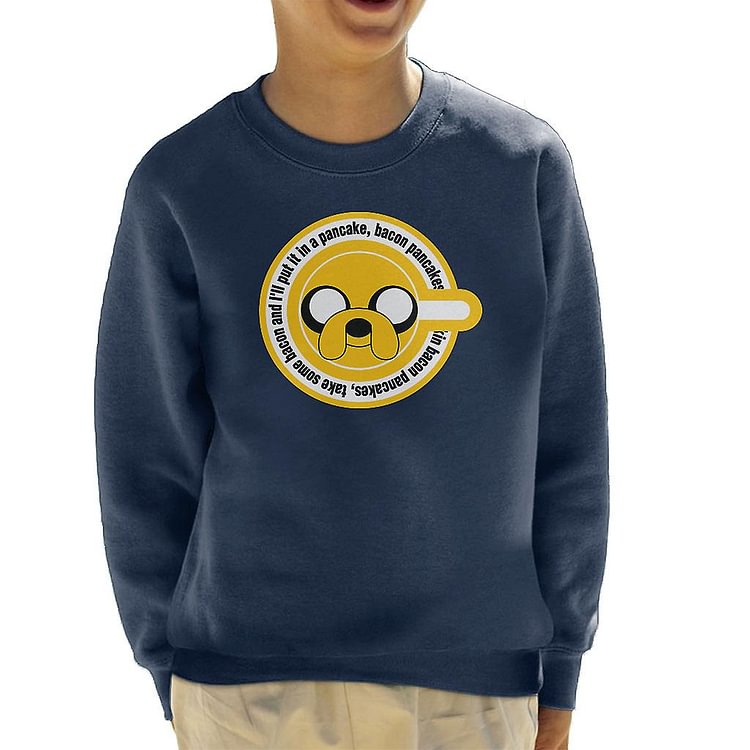 Adventure Time Jake the Dog Pancakes Kid's Sweatshirt