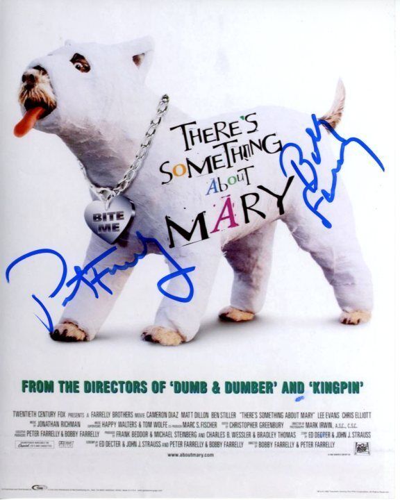 PETER and BOBBY FARRELLY signed autographed THERE'S SOMETHING ABOUT MARY Photo Poster painting