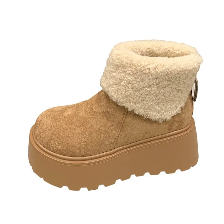 Yyvonne Integrated Snow Boots Plus Velvet Low Help Thickened Velvet Outside The Northeast Wear-Resistant Anti-Slip Thick-Sed Thick-Solvable Winter Cotton Shoes