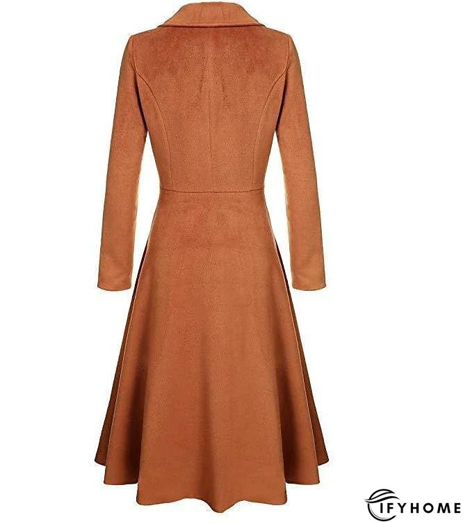 Women's Wool Blend Coat Winter Long Pea Coat Christmas Party Fall Lapel Overcoat Slim Fit Elegant & Luxurious Dress Jacket Long Sleeve Vintage Style White Black Purple Red | IFYHOME