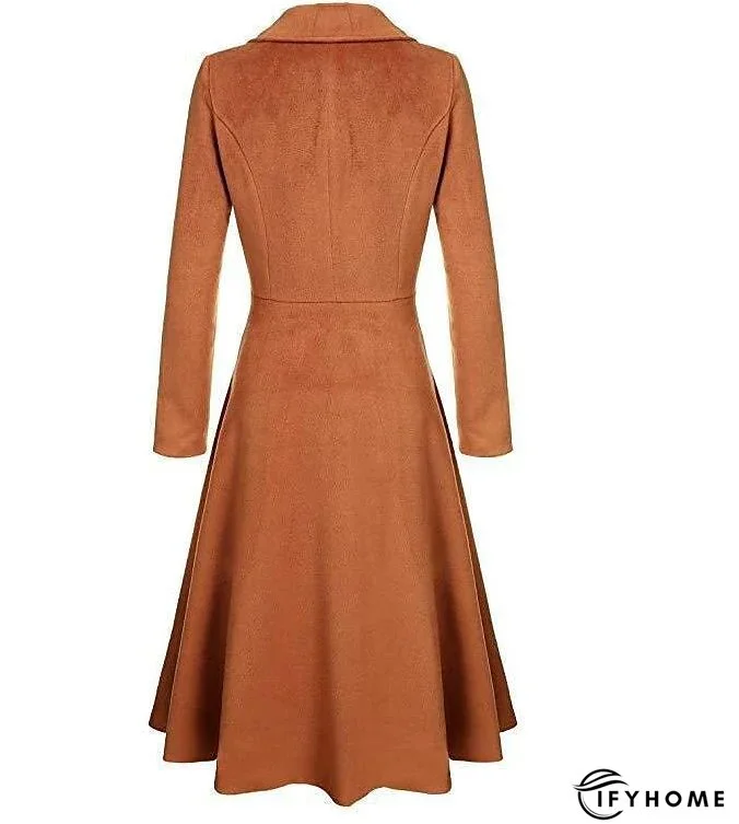 Women's Wool Blend Coat Winter Long Pea Coat Christmas Party Fall Lapel Overcoat Slim Fit Elegant & Luxurious Dress Jacket Long Sleeve Vintage Style White Black Purple Red | IFYHOME