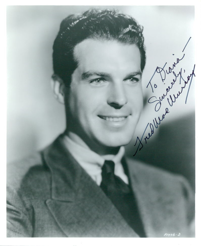 Fred MacMurray (Vintage, Inscribed) signed Photo Poster painting COA