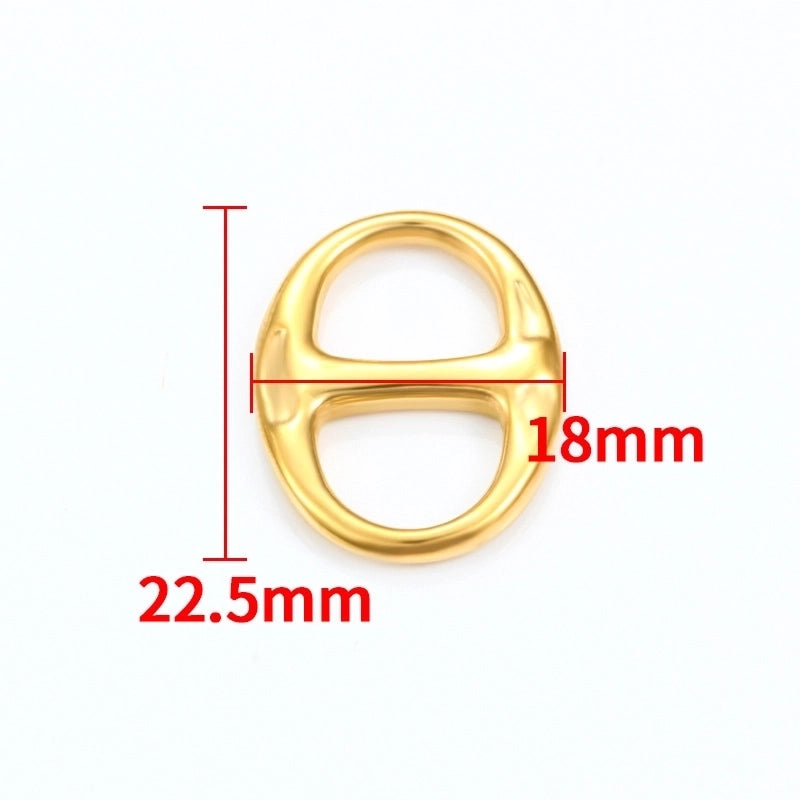 1 Piece 16.5*16.5mm 16.5*21.5mm 18*22.5mm Hole 1~1.9mm Hole 2~2.9mm 304 Stainless Steel 18K Gold Plated Moon Heart Shape Solid Color Jewelry Accessories Pendant
