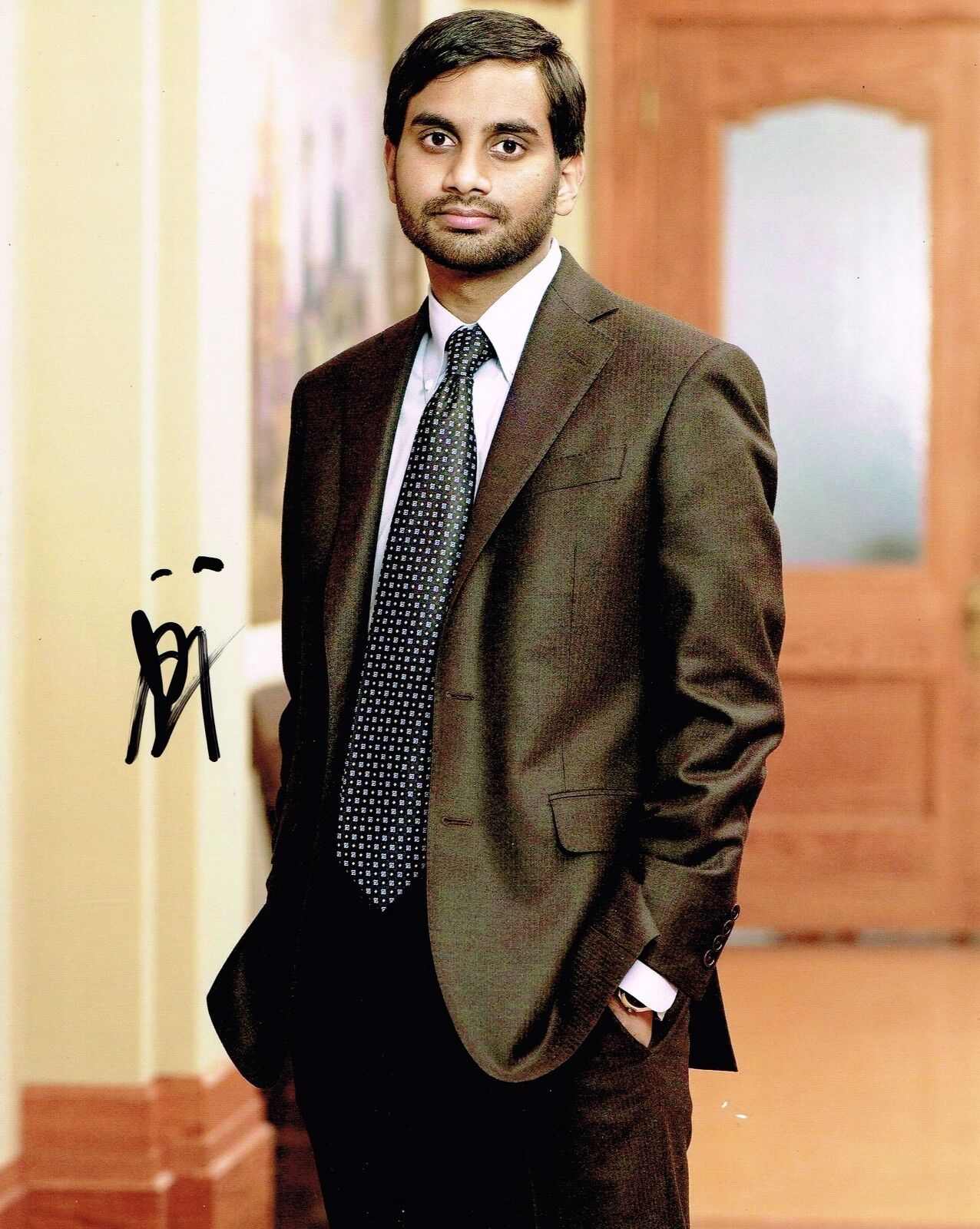 Aziz Ansari Hand Signed Autograph 8x10 Photo Poster painting In Person Proof Parks and Rec