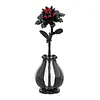 Gothic Floral Flower Model Set Eye-Catching Table Centerpiece Horror Skeleton Bouquet Building Set for Adults Kids Holiday Birthday Gift (Dahlia)