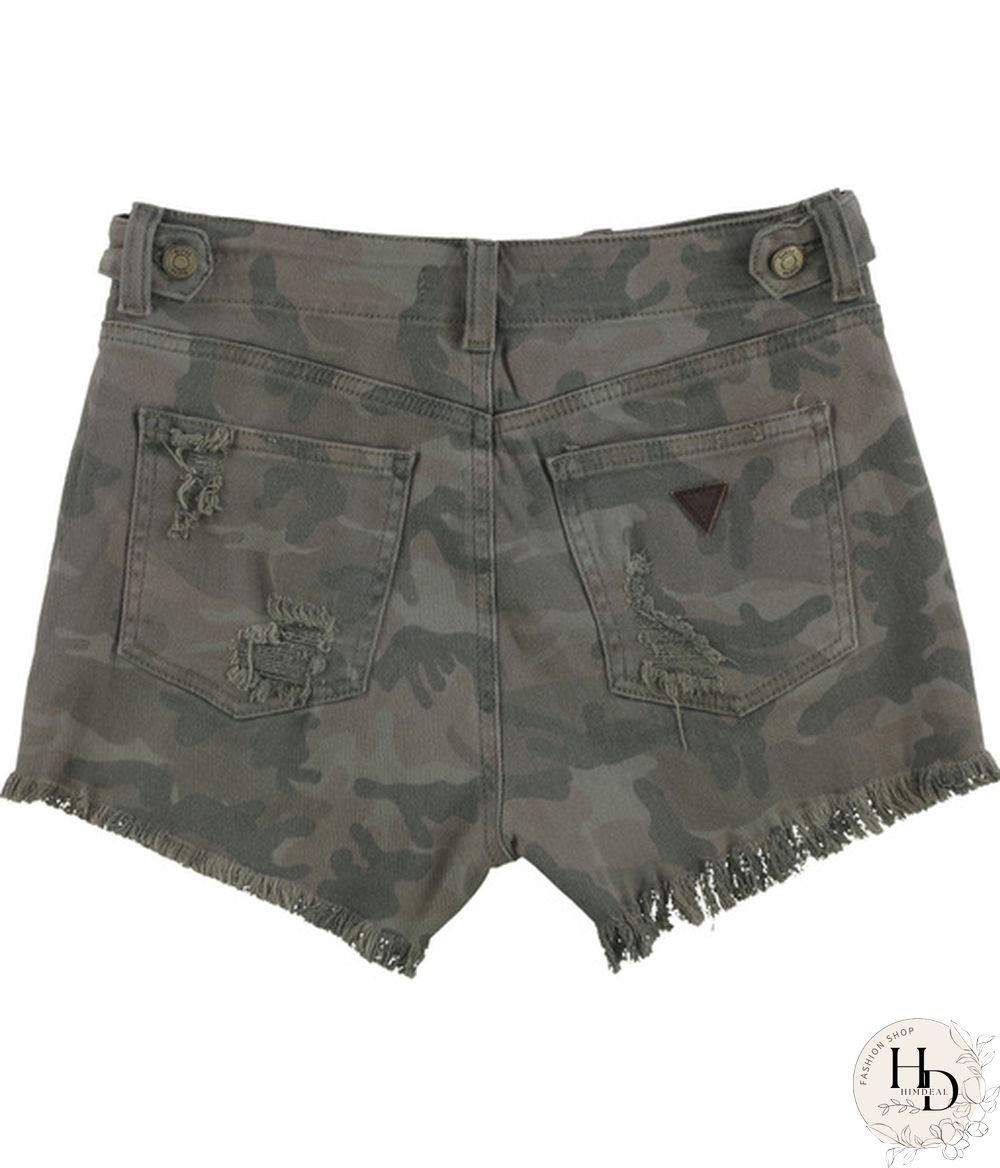Guess Womens Camo Casual Denim Shorts